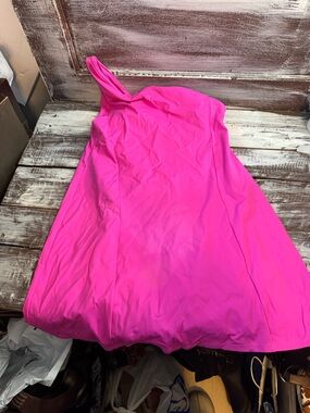 One-Shoulder Hot Pink Women’s One-Piece Swimsuit